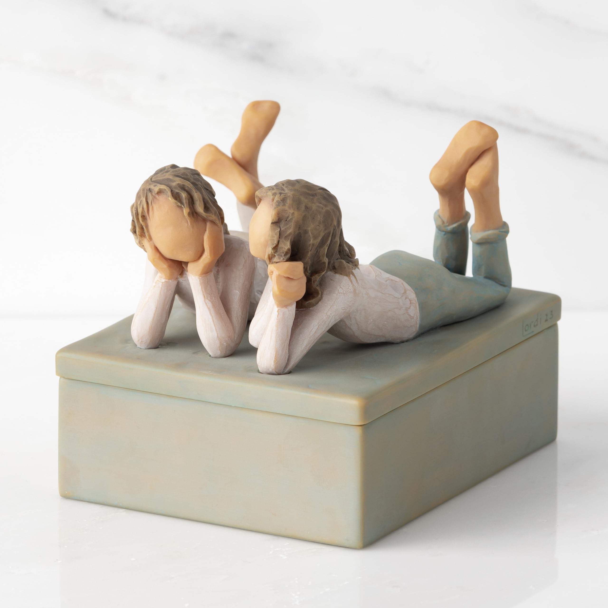 Willow Tree Forever Friends, Always by my side, Family Memories, Best friends, Sisters, Sculpted Hand-Painted Decorative Table Top Jewelry Keepsake Box - Image 3