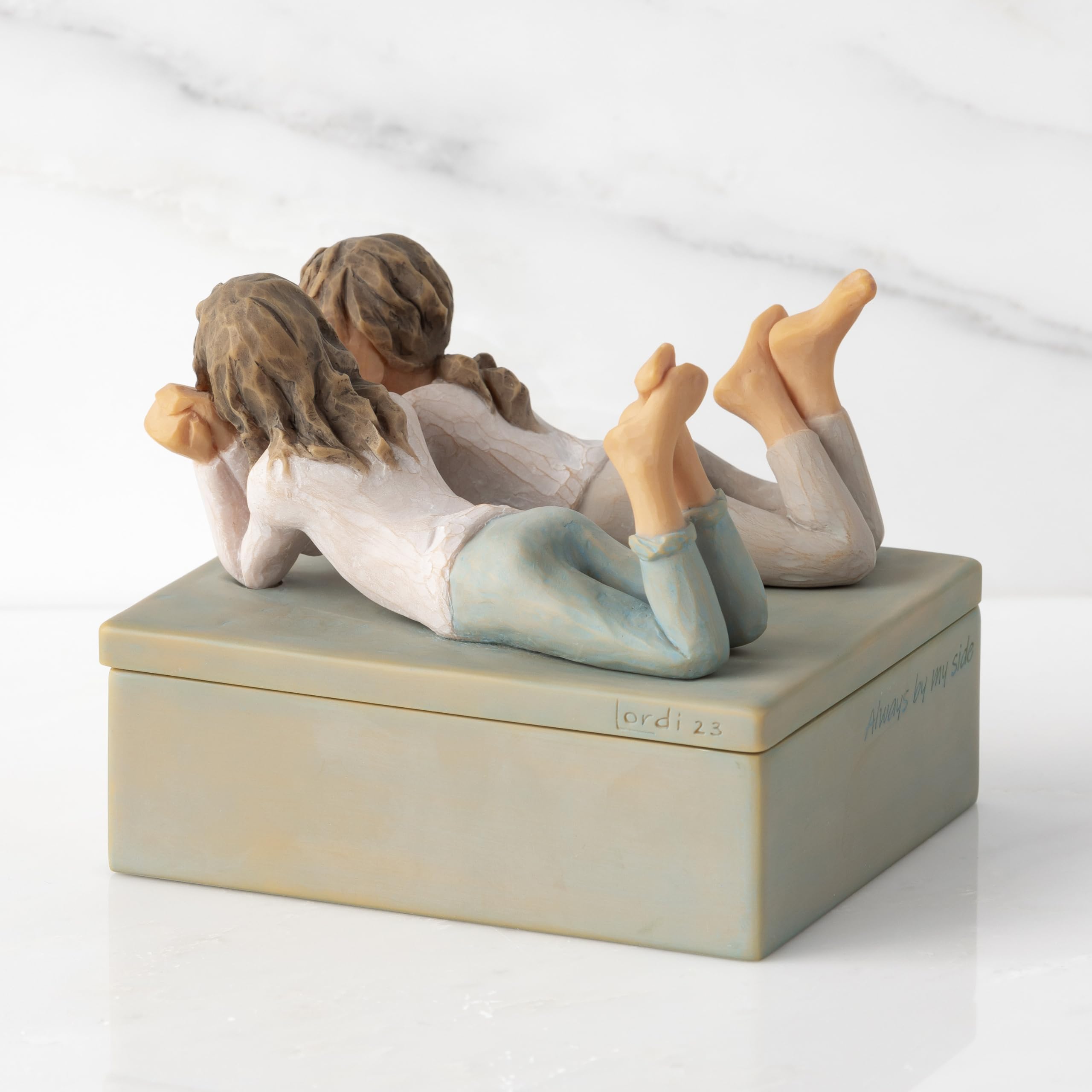 Willow Tree Forever Friends, Always by my side, Family Memories, Best friends, Sisters, Sculpted Hand-Painted Decorative Table Top Jewelry Keepsake Box - Image 4