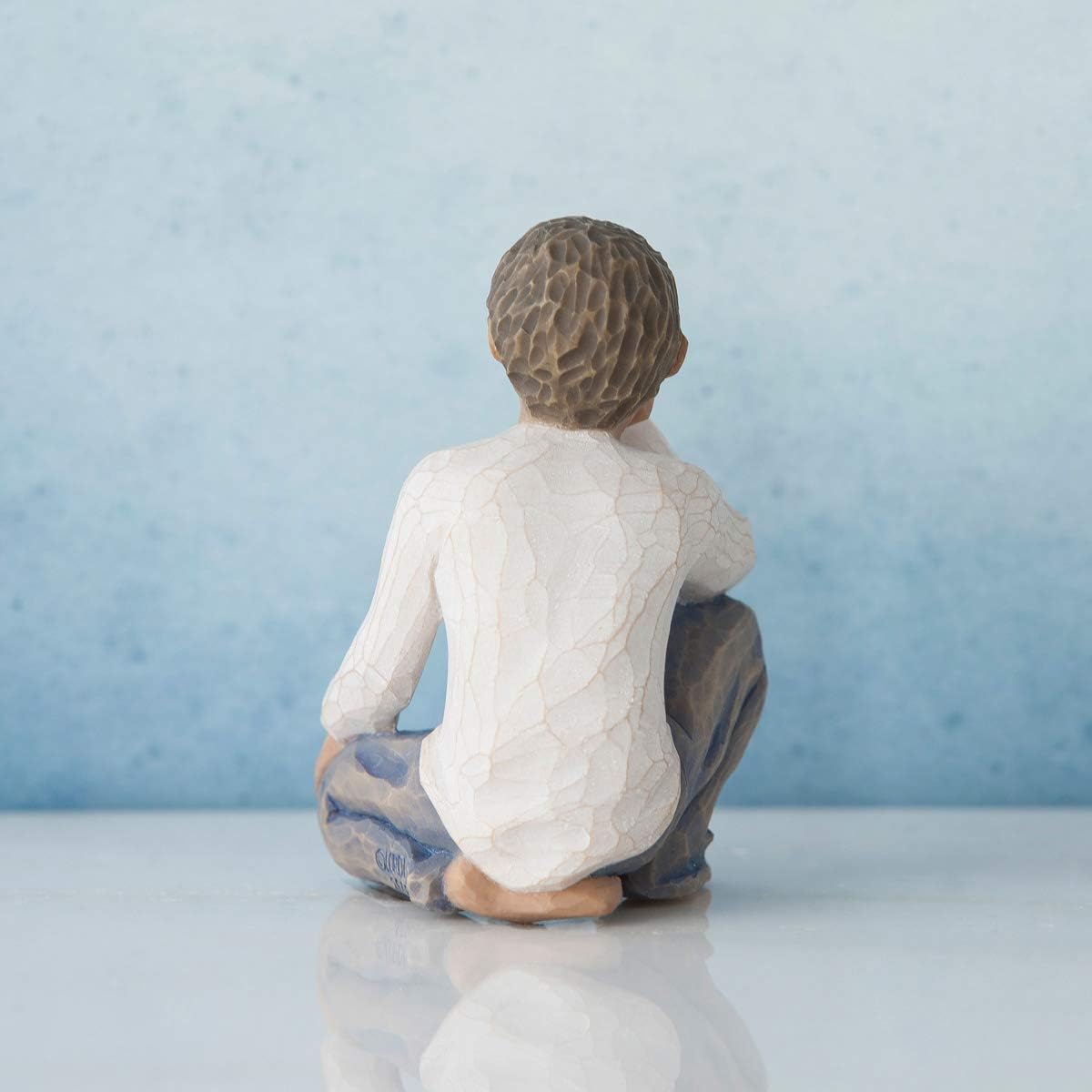 Willow Tree Inquisitive Child (Darker Skin Tone & Hair Color), Sculpted Hand-Painted Figure - Image 4